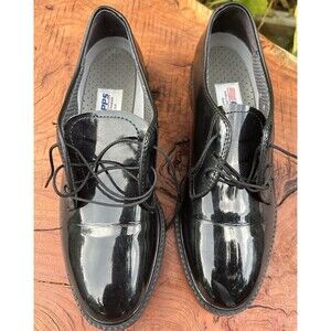 CAPP High Gloss Black Military Dress Shoes Oil & Skid Resistant Men's Size 8
